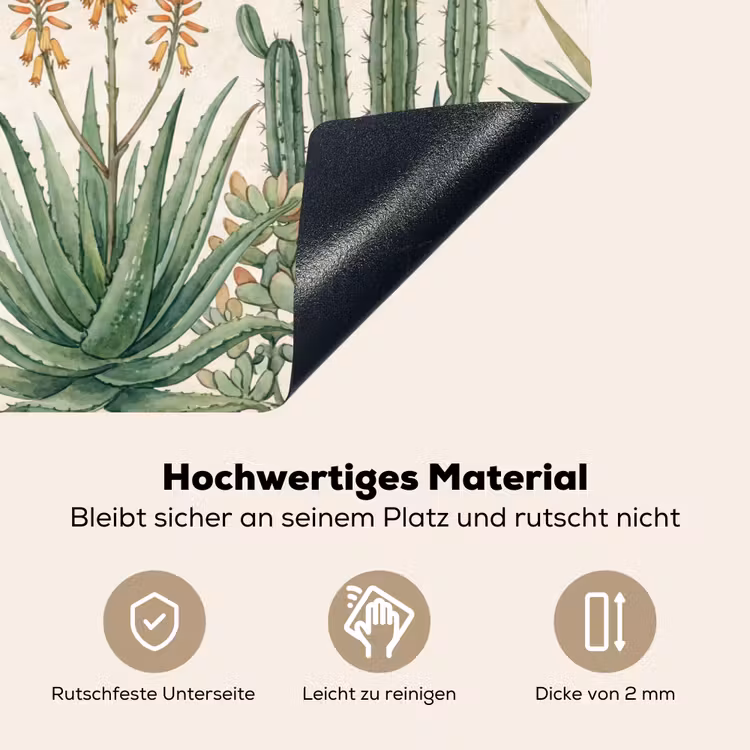 Woestijn - Planten - Groen Inductie beschemer met haakjes klein -ky-onderkant-de