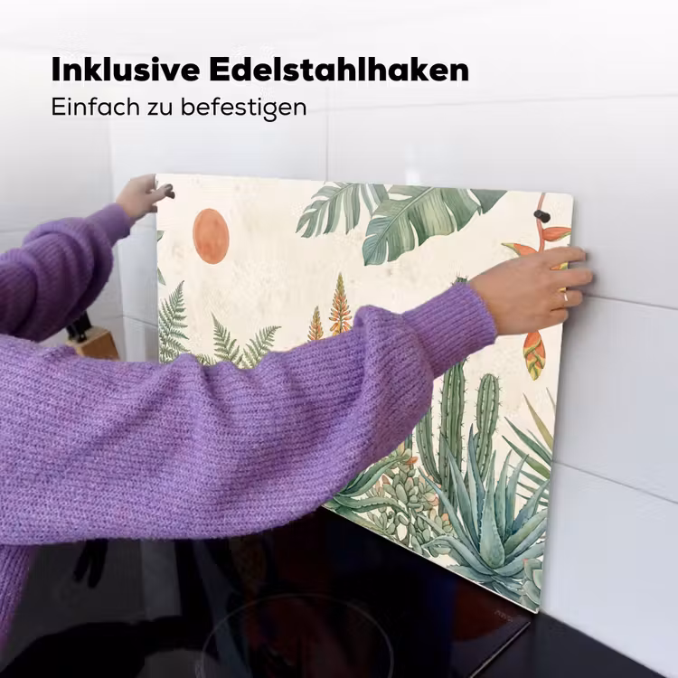 Woestijn - Planten - Groen Inductie beschemer met haakjes klein -ky-ophangen-de