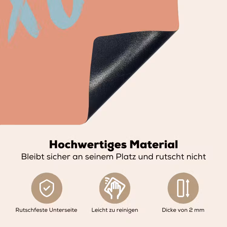 XOXO - Blauw - Perzikkleur Inductie beschemer met haakjes klein -ky-onderkant-de