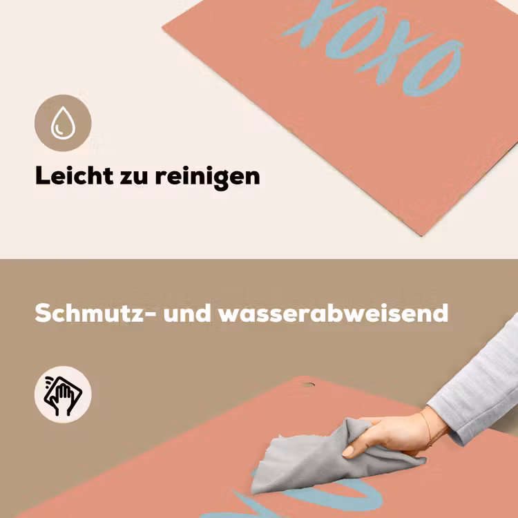 XOXO - Blauw - Perzikkleur Inductie beschemer met haakjes klein -ky-schoon-de