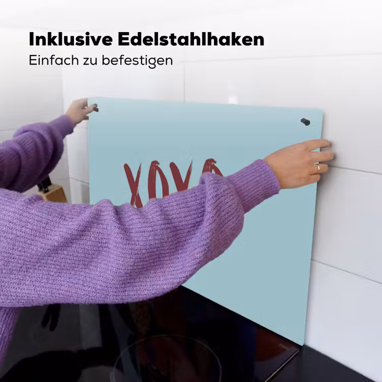XOXO - Blauw - Rood Inductie beschemer met haakjes klein -ky-ophangen-de