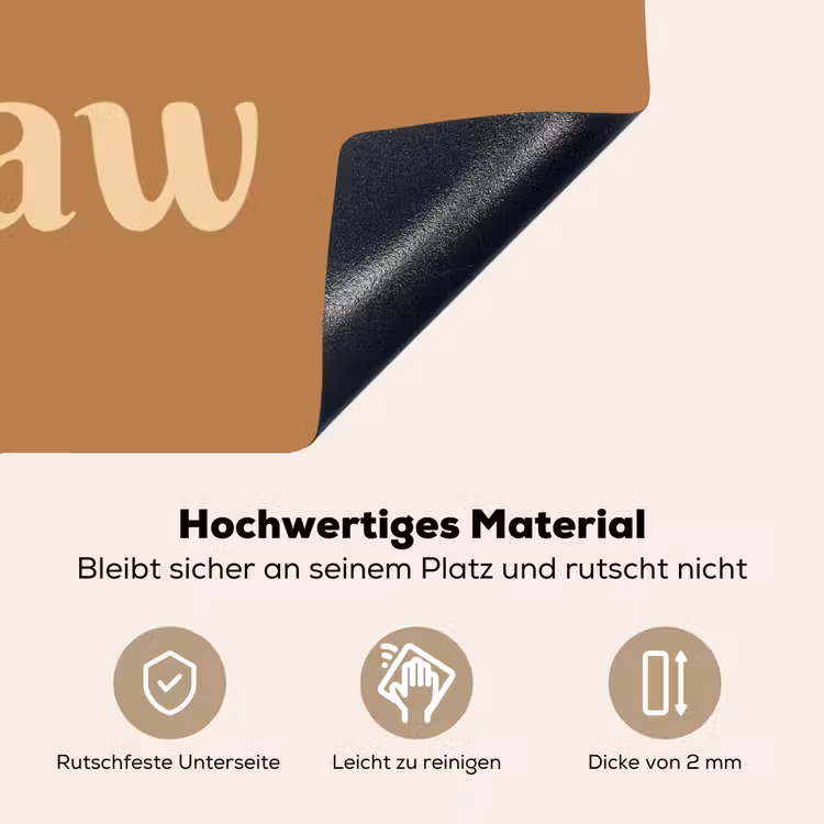 Yee haw - Bruin - Minimalistisch Inductie beschemer met haakjes klein -ky-onderkant-de