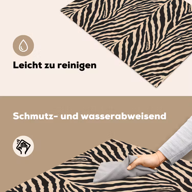 Zebra - Klassiek - Zwart Inductie beschemer met haakjes klein 777 -ky-schoon-de