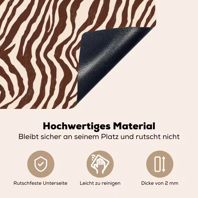 Zebra - Patroon - Zwart - Wit Inductie beschemer met haakjes klein 777 -ky-onderkant-de