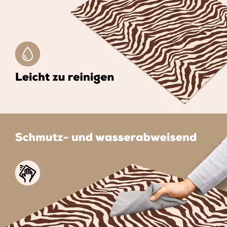 Zebra - Patroon - Zwart - Wit Inductie beschemer met haakjes klein 777 -ky-schoon-de