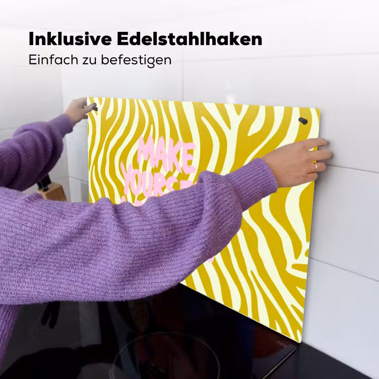 Zebraprint - Priority - Roze Inductie beschemer met haakjes klein -ky-ophangen-de