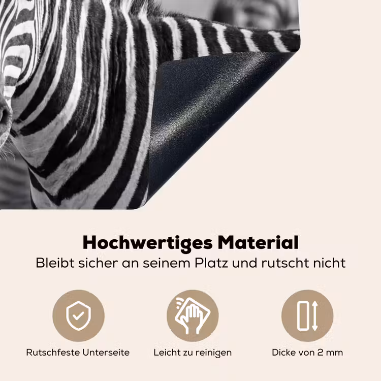 Zebra's - Zwart - Wit Inductie beschemer met haakjes klein -ky-onderkant-de