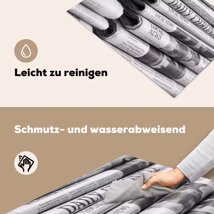 Krant - Stapel - Nieuws - Zwart-wit - Media Inductie beschemer met haakjes klein -ky-schoon-de