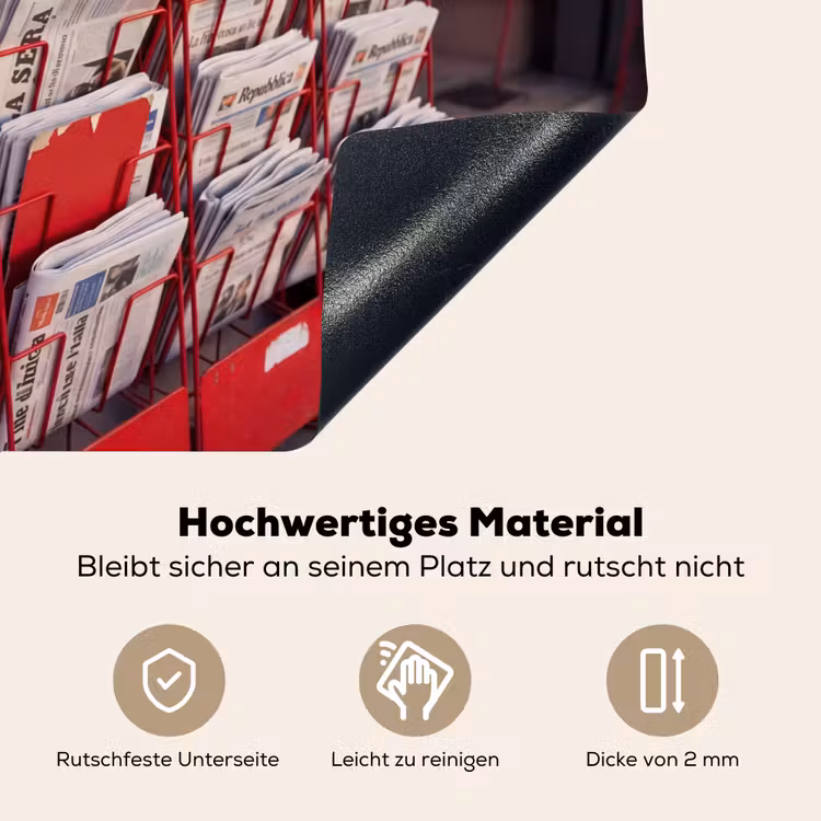 Kranten - Rek - Stedelijk - Dagelijks leven - Rood Inductie beschemer met haakjes klein -ky-onderkant-de