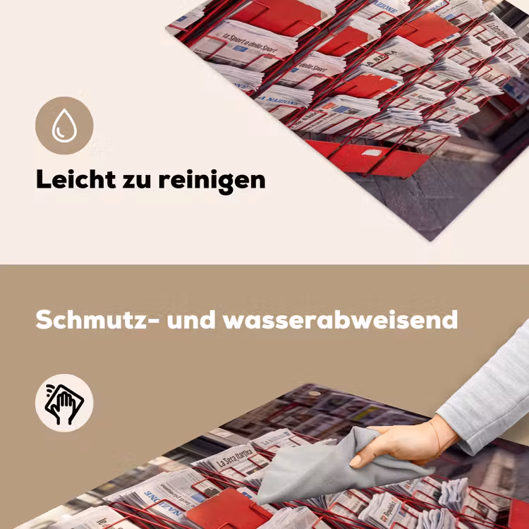 Kranten - Rek - Stedelijk - Dagelijks leven - Rood Inductie beschemer met haakjes klein -ky-schoon-de