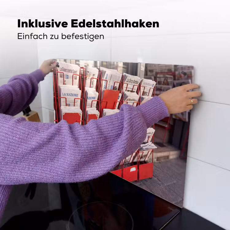 Kranten - Rek - Stedelijk - Dagelijks leven - Rood Inductie beschemer met haakjes klein -ky-ophangen-de