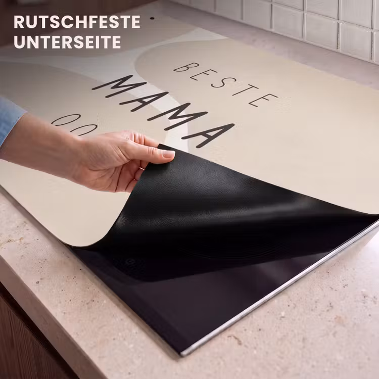 2-in-1 Herdabdeckplatte & Spritzschutz - Zitate - Beste Mutter aller Zeiten - Mutter - Sprichwörter - Quotes - Beste mama ooit - Mama - Spreuken Inductie beschemer met haakjes klein
