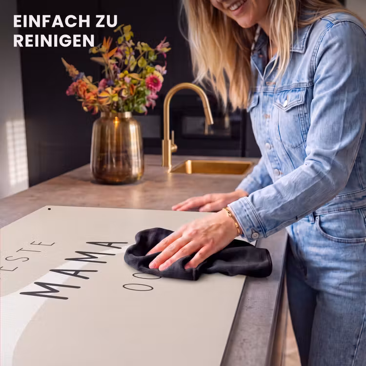 2-in-1 Herdabdeckplatte & Spritzschutz - Zitate - Beste Mutter aller Zeiten - Mutter - Sprichwörter - Quotes - Beste mama ooit - Mama - Spreuken Inductie beschemer met haakjes klein