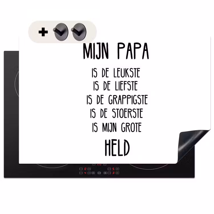 2-in-1 Herdabdeckplatte & Spritzschutz - Zitate - Daddy ist mein großer Held - Sprichwörter - Daddy — 1