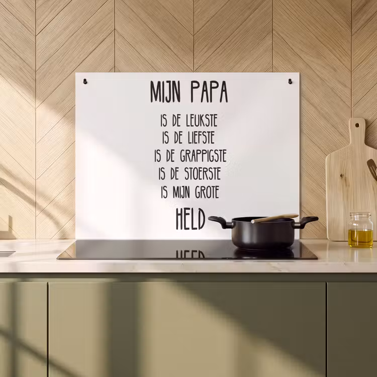 2-in-1 Herdabdeckplatte & Spritzschutz - Zitate - Daddy ist mein großer Held - Sprichwörter - Daddy — 3