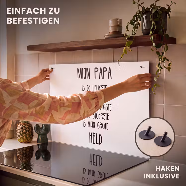 2-in-1 Herdabdeckplatte & Spritzschutz - Zitate - Daddy ist mein großer Held - Sprichwörter - Daddy — 7