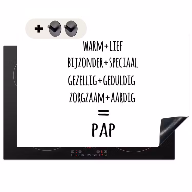 2-in-1 Herdabdeckplatte & Spritzschutz - Zitate – Definition von „Vater“ – Sprichwörter – Vater - Quotes - Dad definition - Proverbs - Father Inductie beschemer met haakjes klein