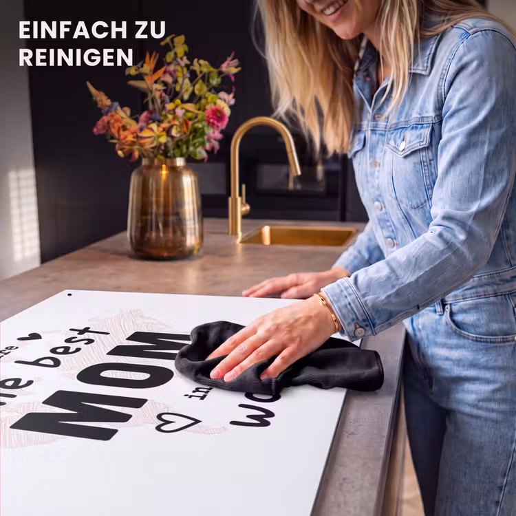 2-in-1 Herdabdeckplatte & Spritzschutz - Zitate - Du bist die beste Mutter der Welt - Sprichwörter - Mum - Quotes - You are the best mom in the world - Spreuken - Mama Inductie beschemer met haakjes klein