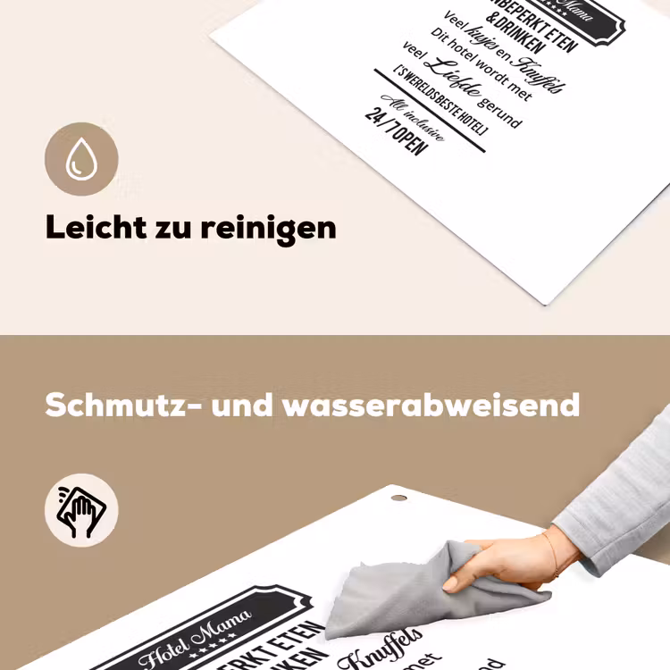 2-in-1 Herdabdeckplatte & Spritzschutz - Zitate – Mama – Sprichwörter – Hotel Mama - Quotes - Mommy - Proverbs - Hotel mom Inductie beschemer met haakjes klein