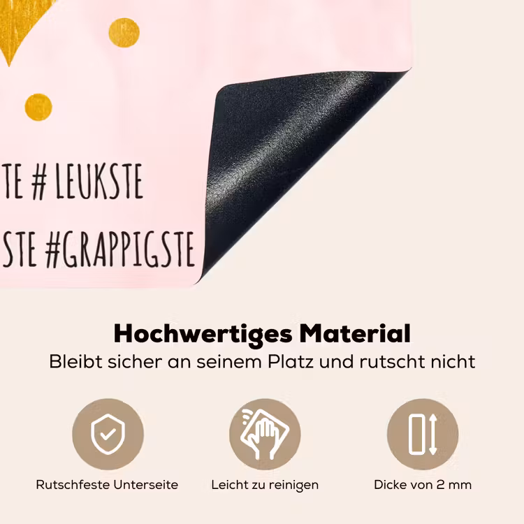 2-in-1 Herdabdeckplatte & Spritzschutz - Zitate - Mutter - Sprichwörter - Meine Mutter - Quotes - Moeder - Spreuken - Mijn mama Inductie beschemer met haakjes klein