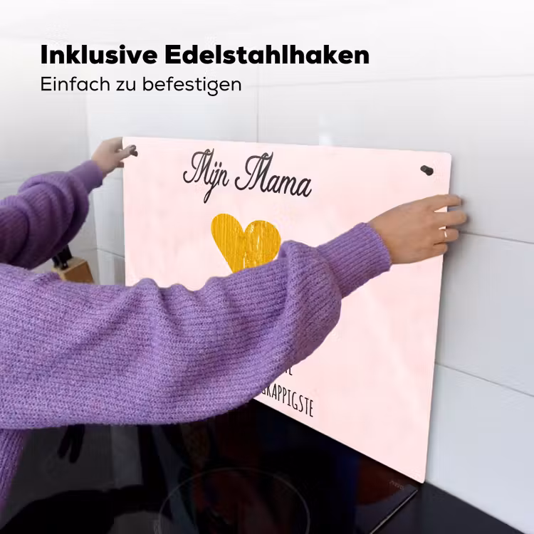 2-in-1 Herdabdeckplatte & Spritzschutz - Zitate - Mutter - Sprichwörter - Meine Mutter - Quotes - Moeder - Spreuken - Mijn mama Inductie beschemer met haakjes klein