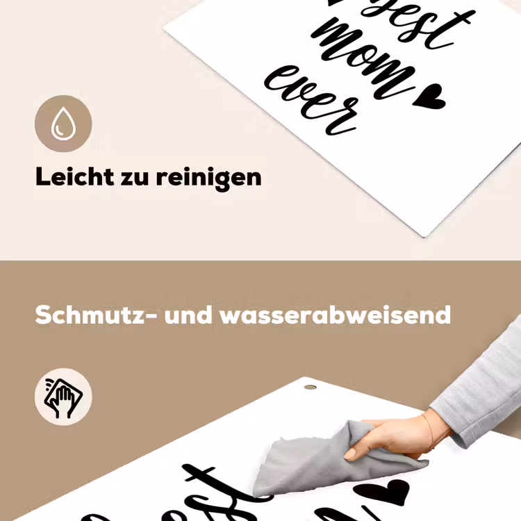 2-in-1 Herdabdeckplatte & Spritzschutz - Zitate - Muttertag - Geschenk - Quotes - Moederdag - Cadeau Inductie beschemer met haakjes klein