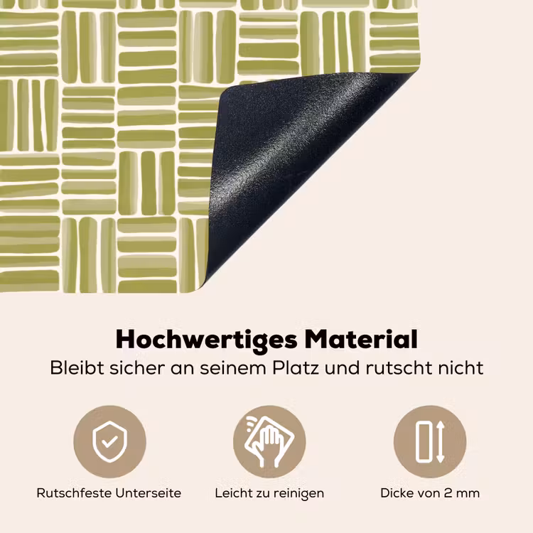 Vlecht - Patroon - Groen Inductie beschemer met haakjes klein 777 -ky-onderkant-de