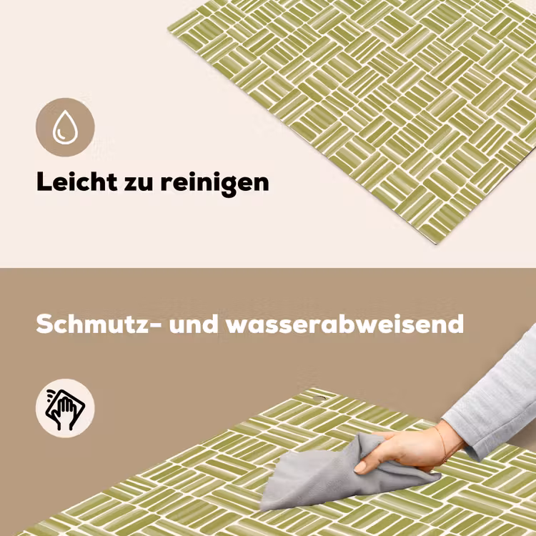Vlecht - Patroon - Groen Inductie beschemer met haakjes klein 777 -ky-schoon-de