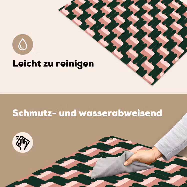 Vlechtpatroon - Groen - Roze - Geometrisch Inductie beschemer met haakjes klein 777 -ky-schoon-de