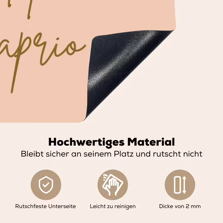 Too old for dicaprio - Roze - Groen Inductie beschemer met haakjes klein -ky-onderkant-de