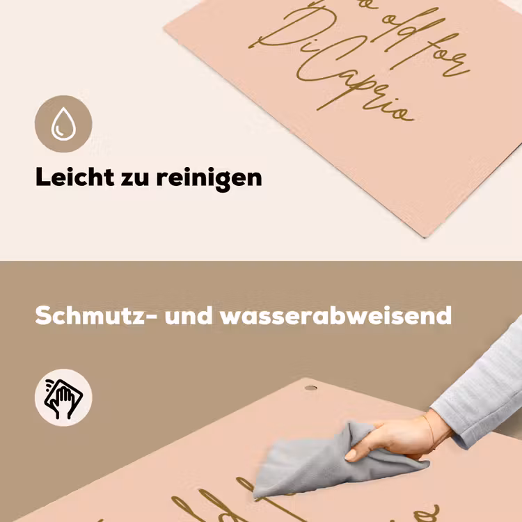 Too old for dicaprio - Roze - Groen Inductie beschemer met haakjes klein -ky-schoon-de