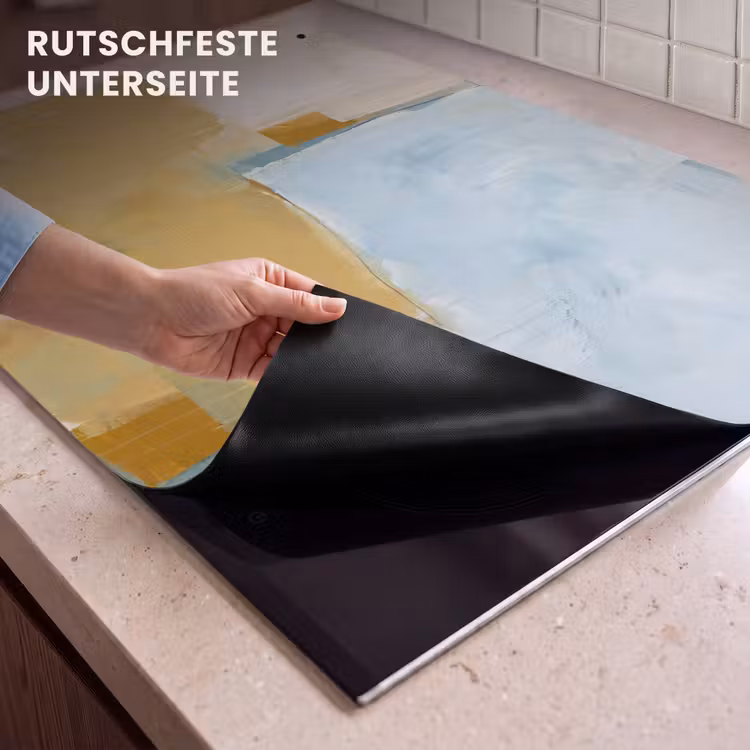 Abstract - Kleuren - Kunst - Modern - Blauw Inductie beschemer met haakjes klein -ky-onderkant-de