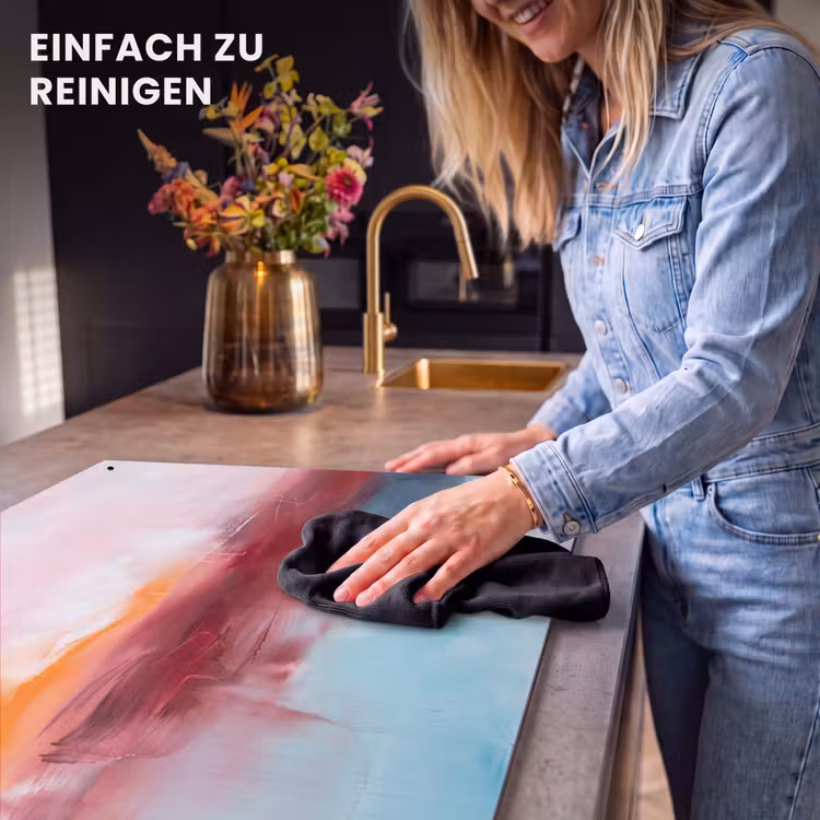 Abstract - Kleuren - Modern - Kunst - Roze Inductie beschemer met haakjes klein -ky-schoon-de