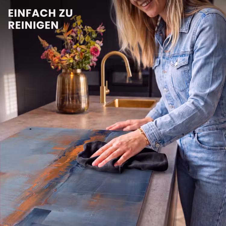 Abstract - Kleuren - Modern - Oranje - Grijs Inductie beschemer met haakjes klein -ky-schoon-de