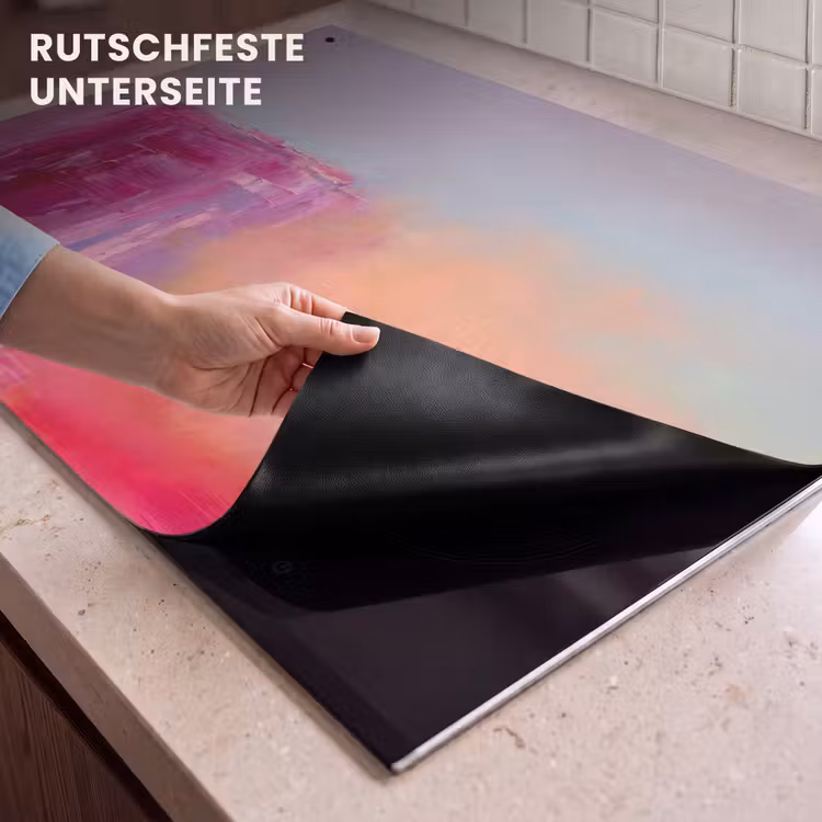 Abstract - Kleuren - Modern - Roze Inductie beschemer met haakjes klein -ky-onderkant-de