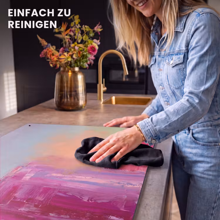 Abstract - Kleuren - Modern - Roze Inductie beschemer met haakjes klein -ky-schoon-de