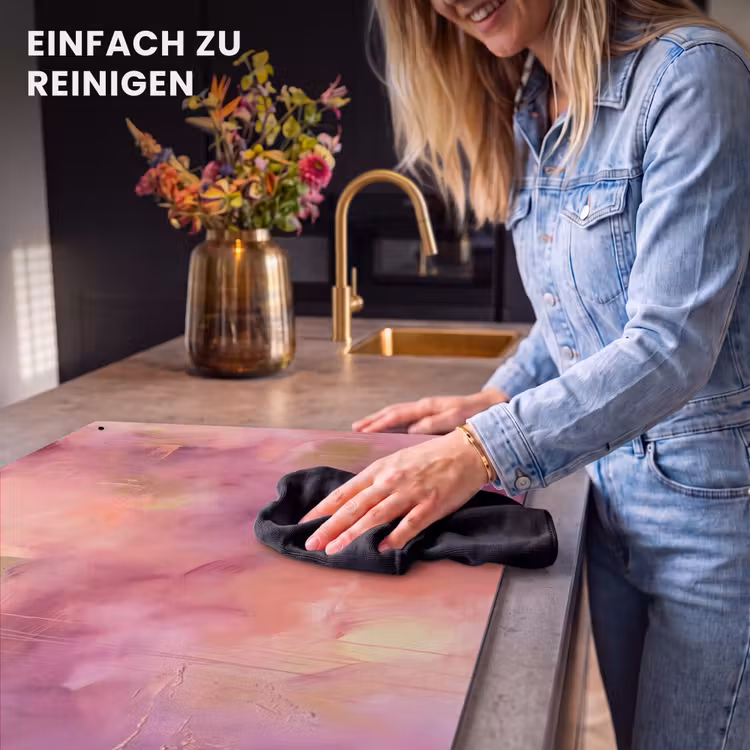 Abstract - Kleuren - Modern - Roze - Paars Inductie beschemer met haakjes klein -ky-schoon-de