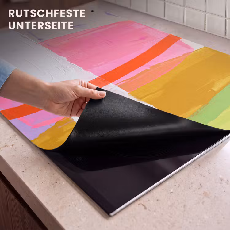 Abstract - Kleurrijk - Vormen - Modern - Kunst Inductie beschemer met haakjes klein -ky-onderkant-de