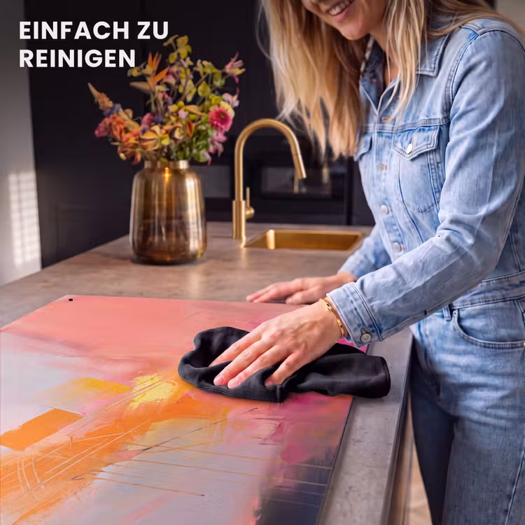 Abstract - Kleurrijk - Modern - Roze Inductie beschemer met haakjes klein -ky-schoon-de
