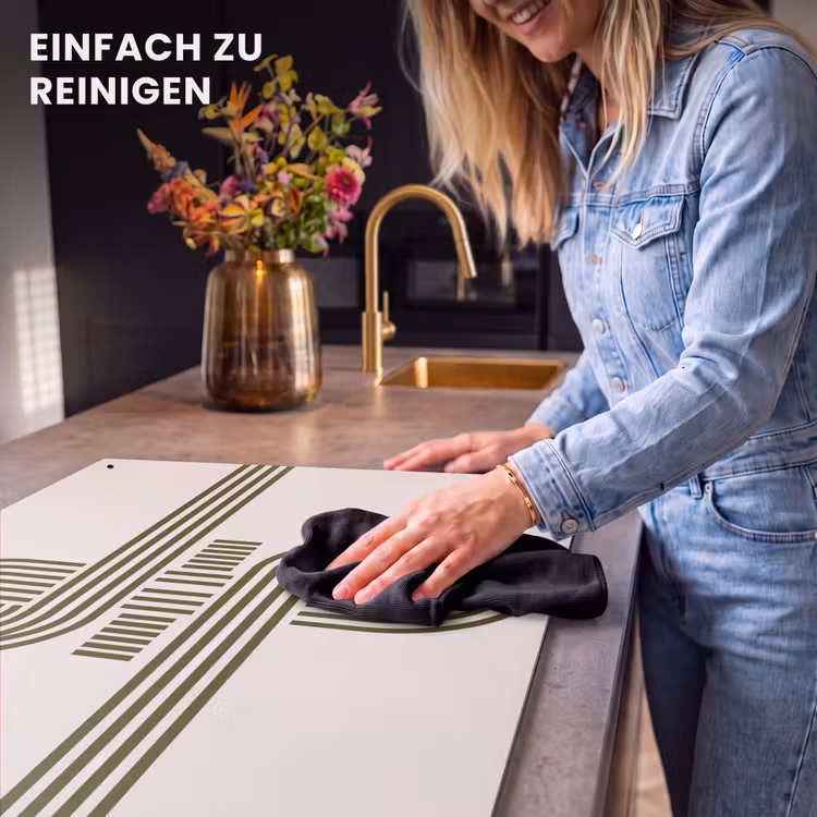 Abstract - Vormen - Modern - Groen Inductie beschemer met haakjes klein -ky-schoon-de