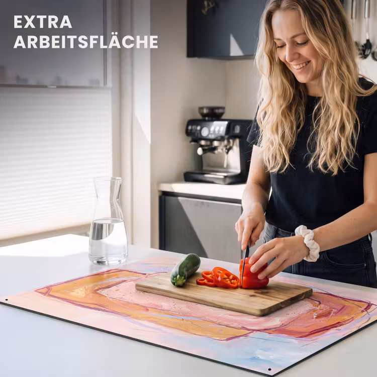 Abstract - Vormen - Modern - Roze Inductie beschemer met haakjes klein -ky-usp-de