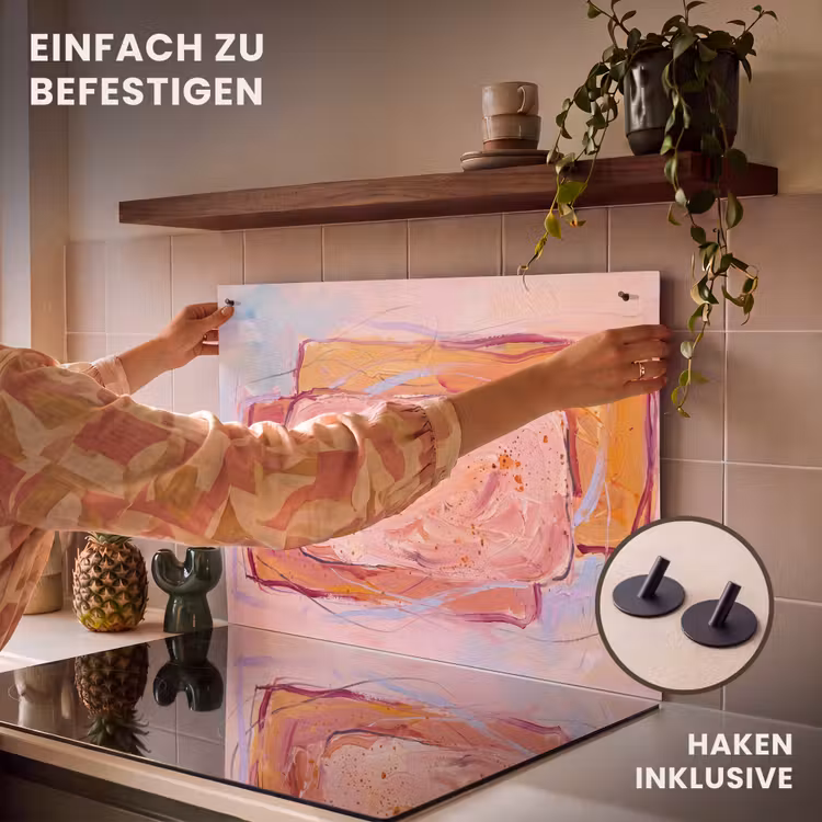 Abstract - Vormen - Modern - Roze Inductie beschemer met haakjes klein -ky-ophangen-de