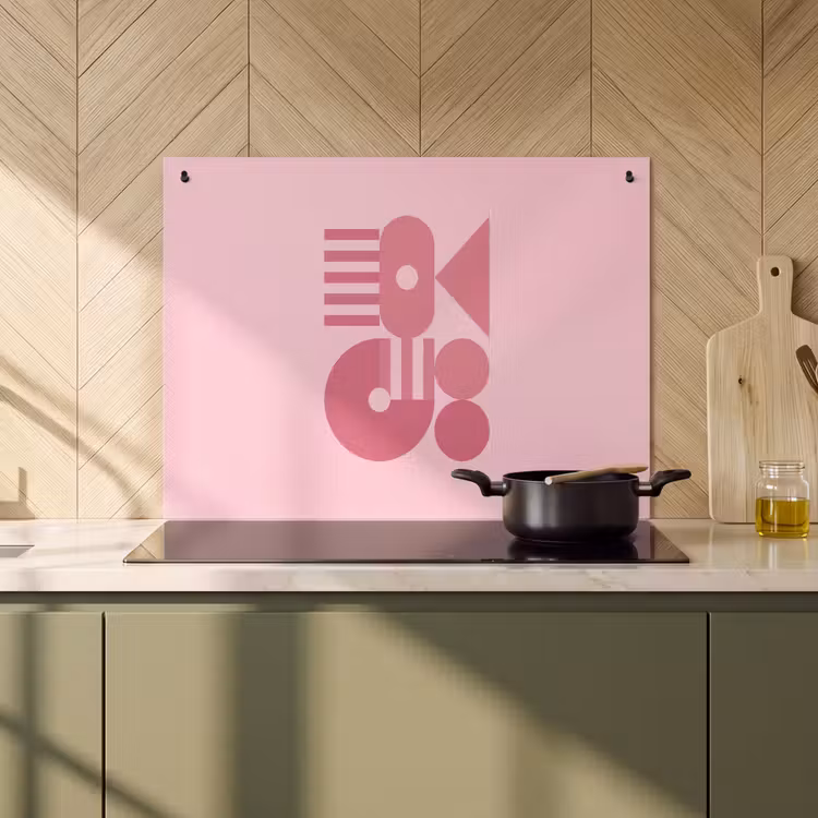 Abstract - Geometrisch - Vormen - Roze Inductie beschemer met haakjes klein -sfeer2