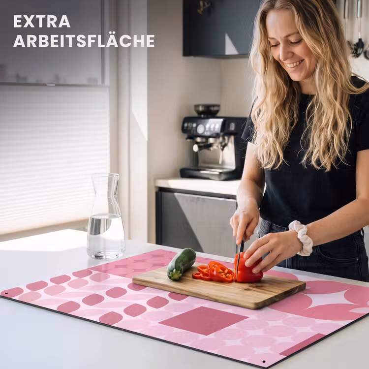 Abstract - Geometrisch - Patroon - Modern - Roze Inductie beschemer met haakjes klein -ky-usp-de
