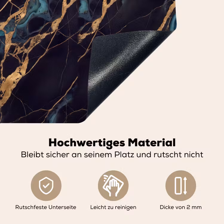 Abstract - Gouden lijnen - Kunst - Modern - Zwart Inductie beschemer met haakjes klein -ky-onderkant-de