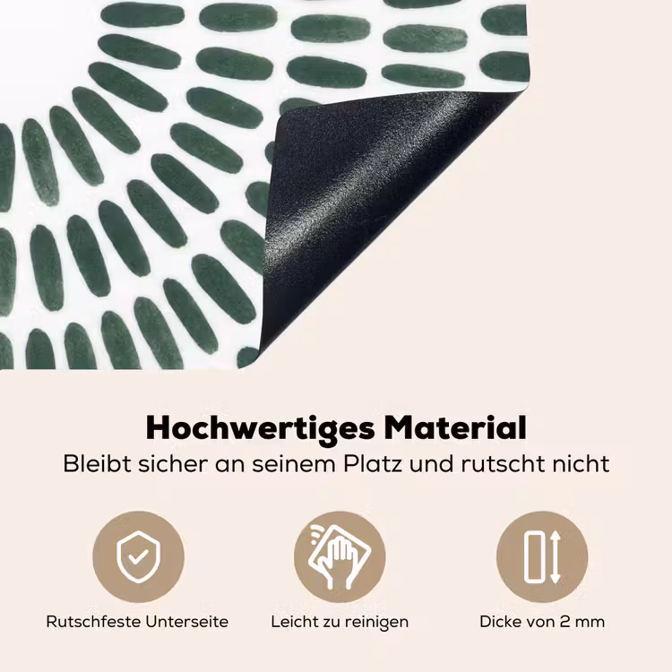 Abstract - Cirkel - Patroon - Modern - Groen Inductie beschemer met haakjes klein -ky-onderkant-de