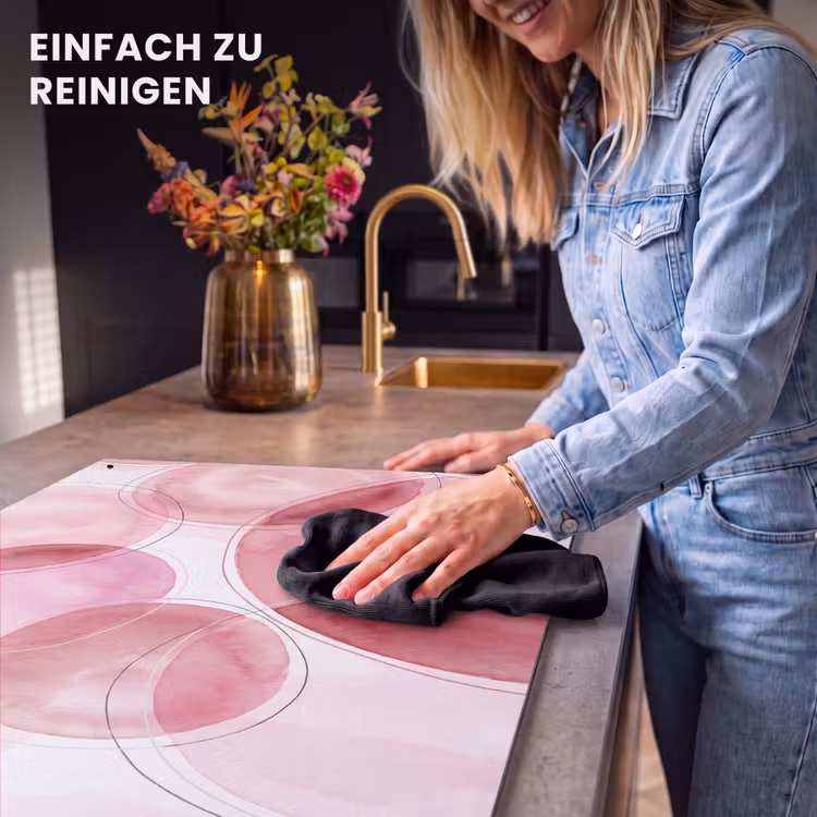 Abstract - Cirkels - Modern - Roze - Kunst Inductie beschemer met haakjes klein -ky-schoon-de