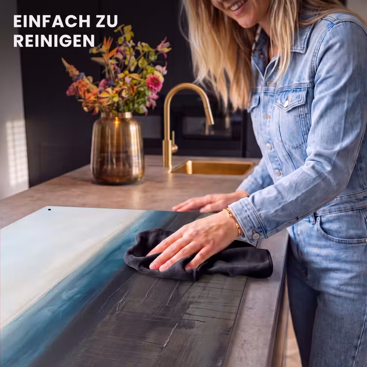 Abstract - Landschap - Horizon - Blauw - Modern Inductie beschemer met haakjes klein -ky-schoon-de