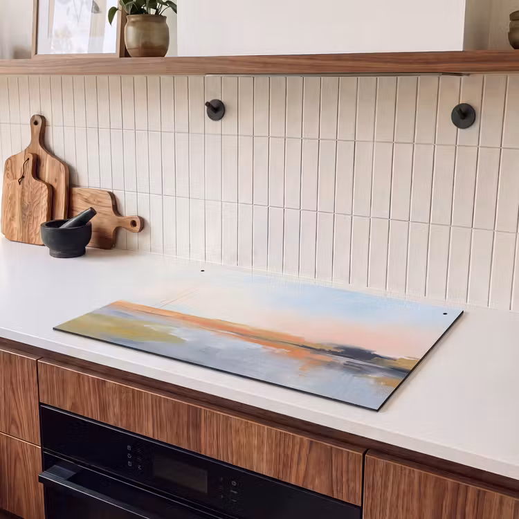 Abstract - Landschap - Horizon - Modern - Kleurrijk Inductie beschemer met haakjes klein -sfeer1