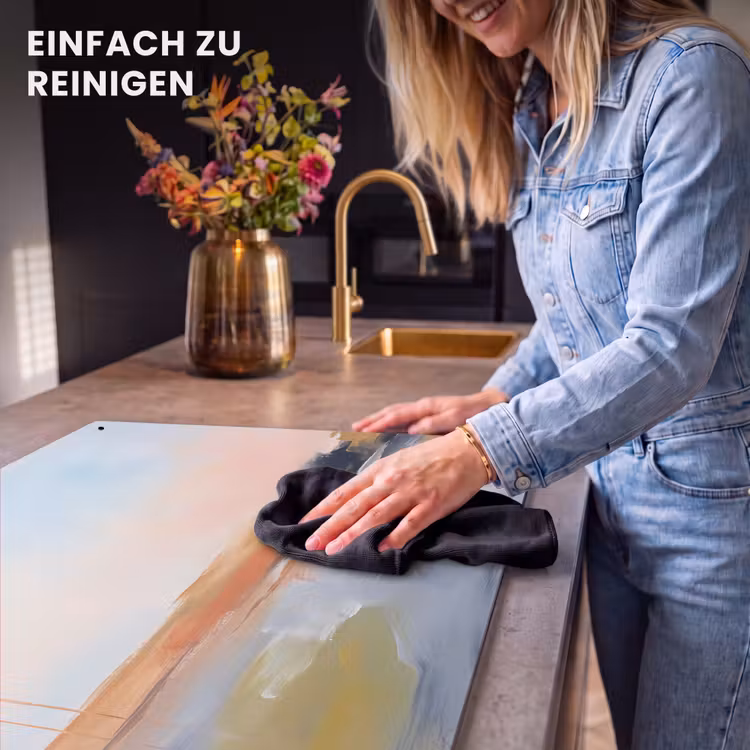 Abstract - Landschap - Horizon - Modern - Kleurrijk Inductie beschemer met haakjes klein -ky-schoon-de